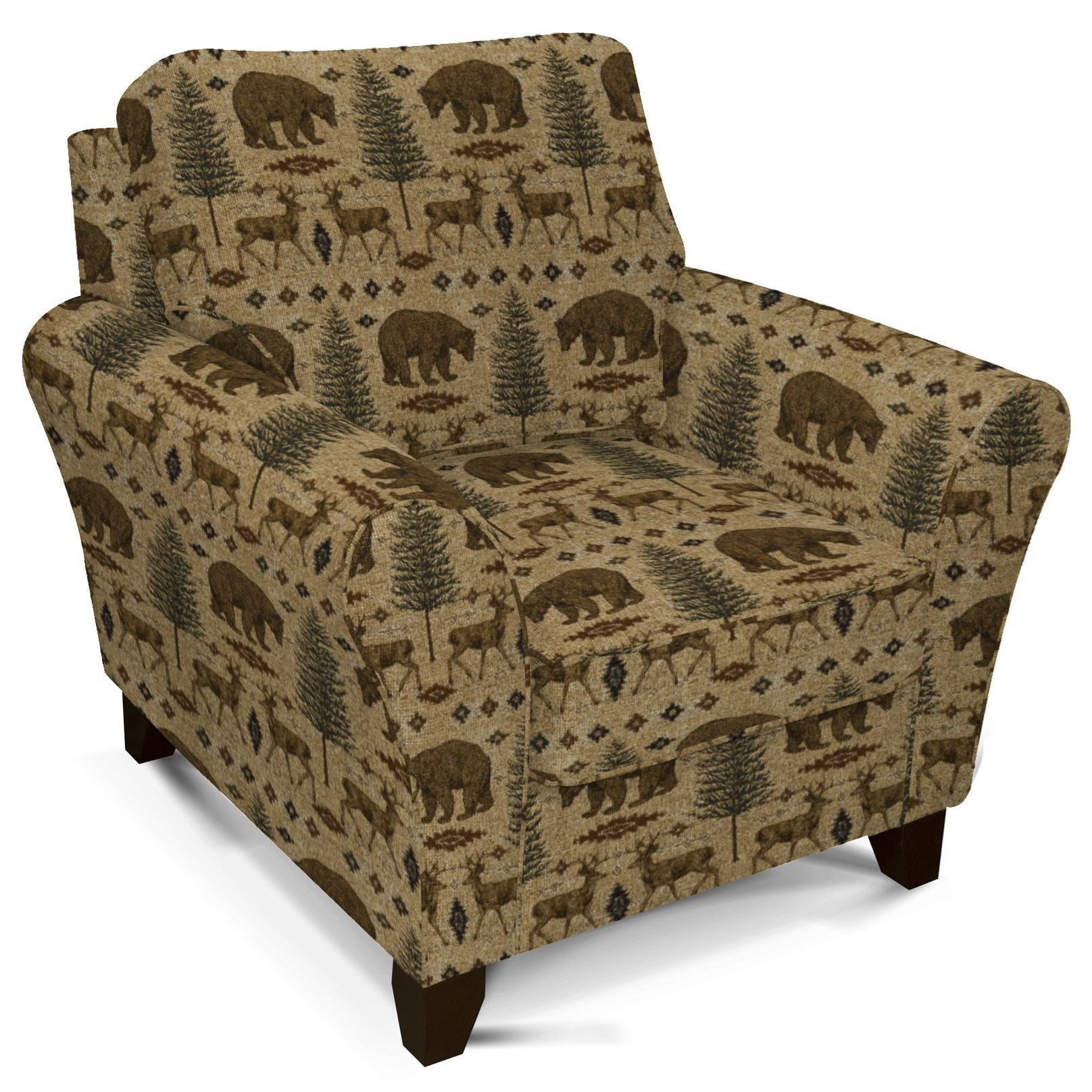 Flared arm chair top